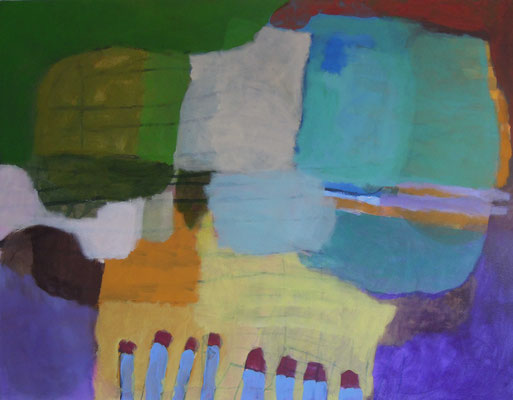Gefüge 99, Acryl auf Leinwand, 2024, 70 x 90 cm