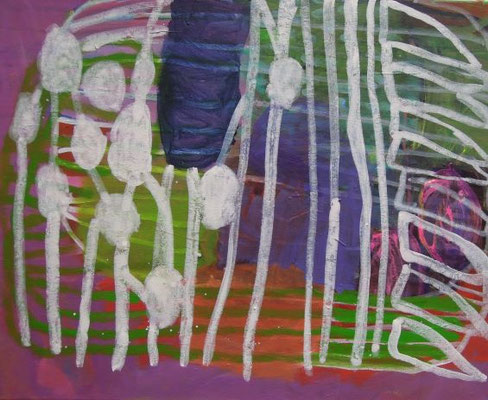 Gefüge 73, 2021, Acryl auf Leinwand, 45 x 55 cm