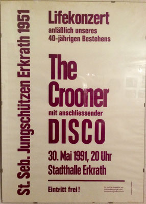 Der Beginn der Rocknacht der Jungschützen mit The Crooner 1991.