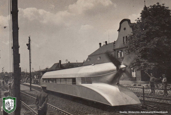 Schienenzeppelin um 1934. Quelle: Bildarchiv Adelskamp/Kirschbaum