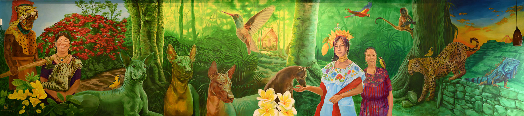Mural painted in acrylic mural grade paint