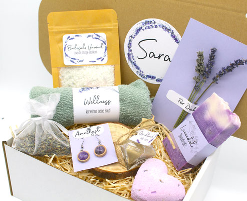 Lavendel Badezusatz Box