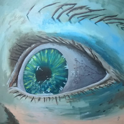 "Nachhause" Acryl auf Leinwand 50 x 50 cm 2017