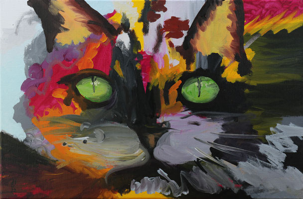 "Piep" Acryl auf Leinwand 40 x 60 cm 2022 Verkauft!