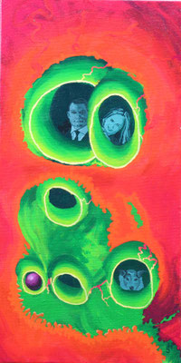 "Erfolgreich infiziert" Acryl auf Leinwand 60 x 30 cm 2022