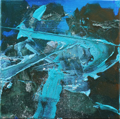 "Kopflos" Mixed Media auf Leinwand 30 x 30 cm 2022