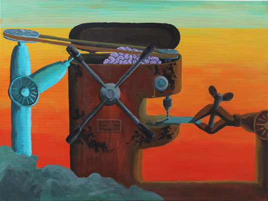 "getrieben" Acryl auf Leinwand 60 x 80 cm 2019