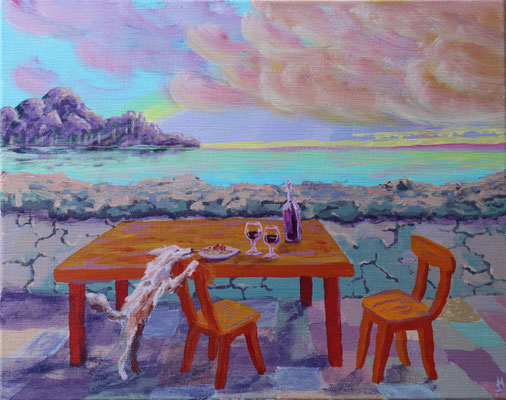 "Die Gelegenheit" Acryl auf Leinwand 40 x 50 cm 2017 Verkauft!