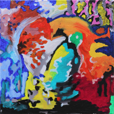 "Kein Portrait" Acryl auf Leinwand 50 x 50 cm 2019 Verkauft!