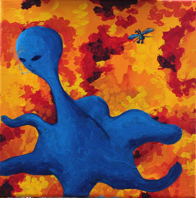 "Firefly" Acryl auf Leinwand 30 x 30 cm 2022
