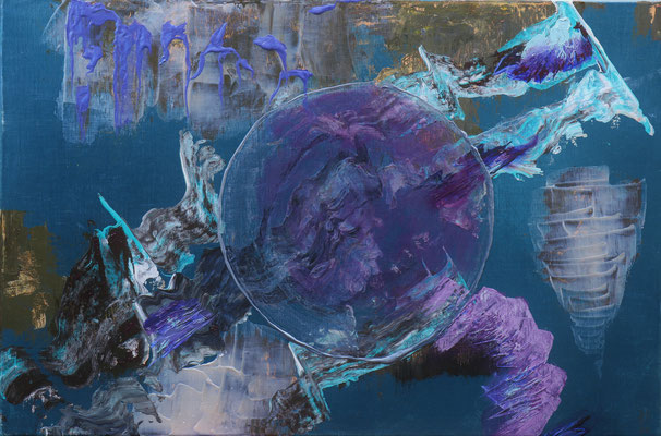 "MetAll" Acryl & Pigmente auf Leinwand 40 x 60 cm 2020
