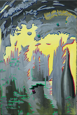 "Der Schutzmann kommt" Acryl auf Leinwand 60 x 40 cm 2020