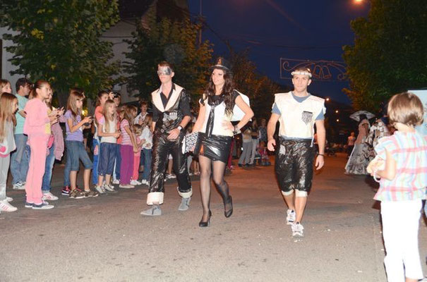 Clothes from waste - presented by two Greek and one Albanian participant in Brus "fashion show"