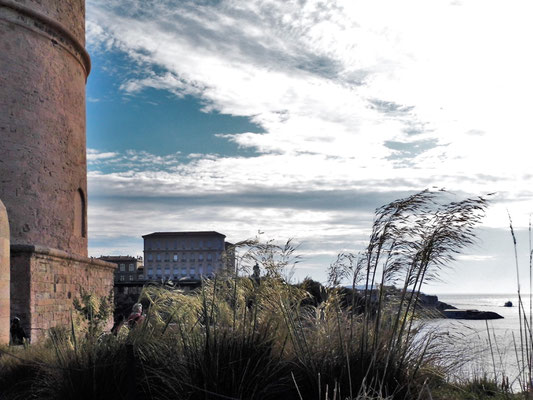 A view to Palas du Pharo from Fort St Jean