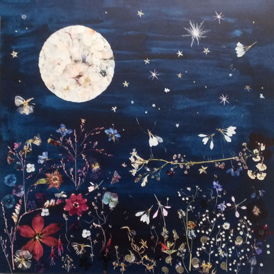 floralart Print  - Mitternachtssinfonie 60 x 60