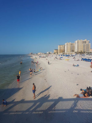 Am Strand von Clearwater Beach.