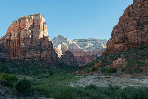 Die letzten Blicke auf den Zion Canyon.