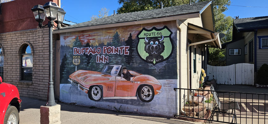 Graffiti, wie man sie an der Route 66 oft sieht.