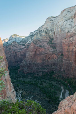 Die letzten Blicke auf den Zion Canyon.