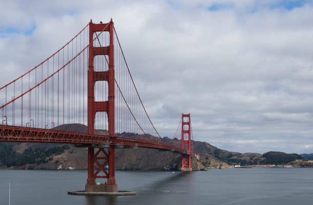 The Golden Gate Bridge.