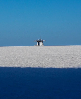 Lifeguard Station am Strand.