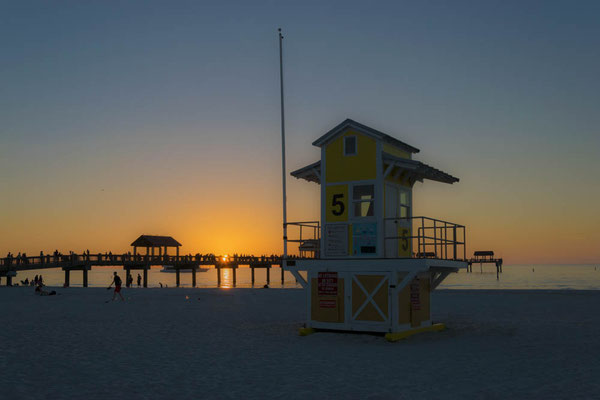 Lifeguard Station am Strand.