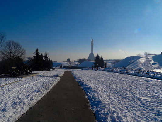 Winterlandschaft auf dem Weg ins Museum