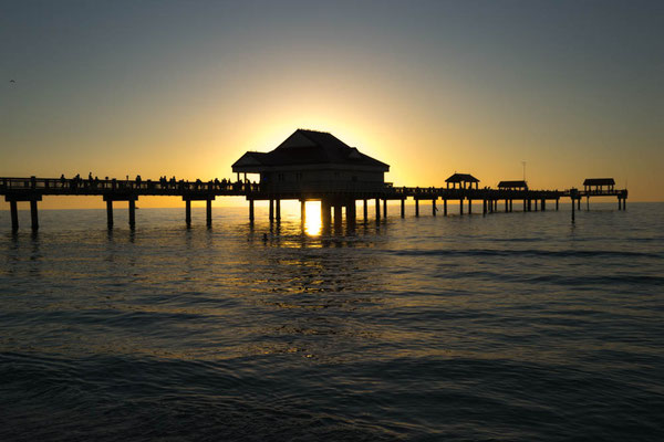 Die Pier 60 im Sonnenuntergang.