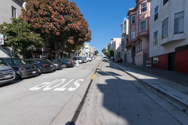 Steile Straßen in San Francisco.