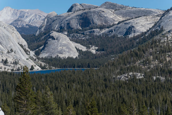 Letzter Blick auf den Tenaya Lake vom Olmsted Point.