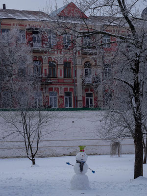 Ein Schneemann in Kiev