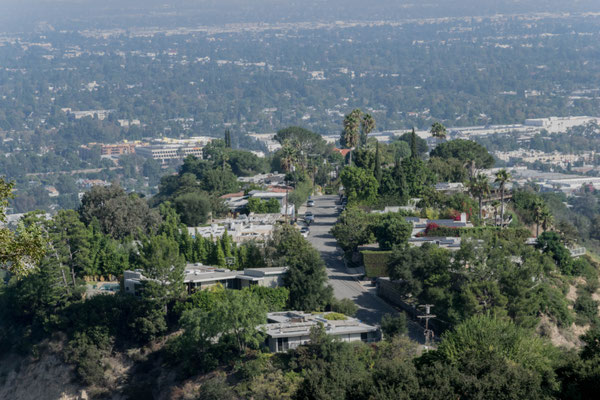 Entlang des Mulholland Drive.
