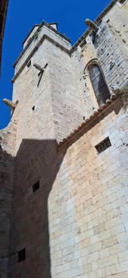 Wasserspeier am großen Turm von Sant Genís