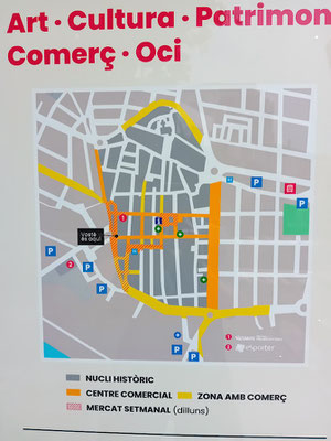 Heutiger Plan von Torroellas Altstadt