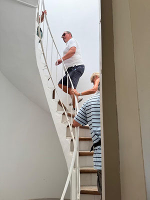 Der Aufstieg im Turm lässt manchen "aus der Puste kommen" ...