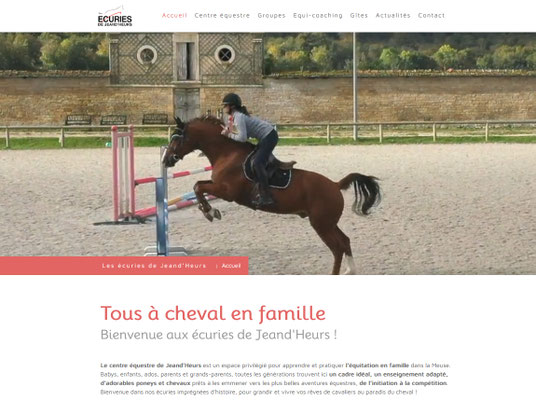 Création du site web des Ecuries de jeand'heurs
