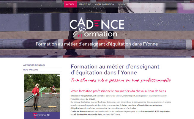 Création du site web de Cadence Formation