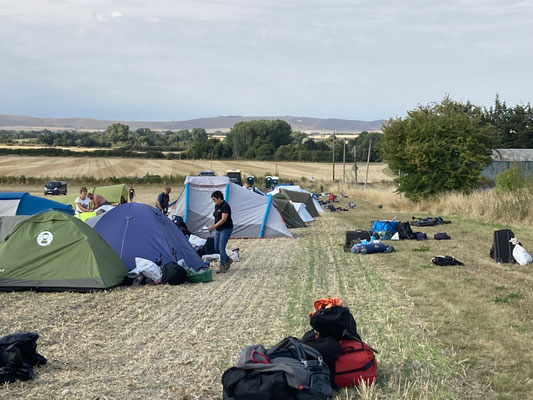 Opzetten van de tenten