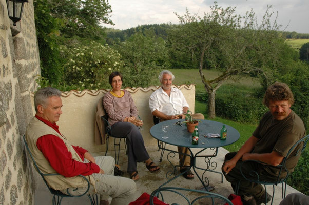 genieten op het achterterras