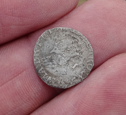 Zilveren penning van koning Charles I, begin 1600