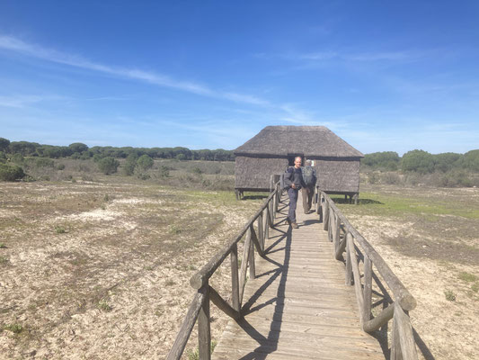 vlonder naar hut met Edo
