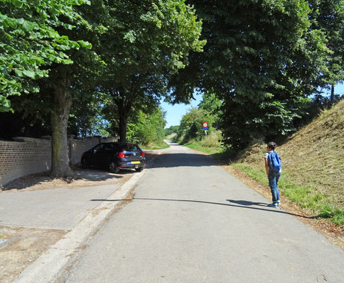 op weg naar de westhelling van de Sint Pietersberg