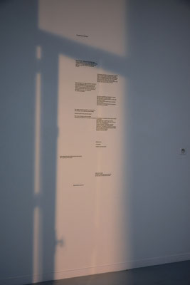 “FACE”, installation, texte sur adhésifs, 58x140 cm, 2022