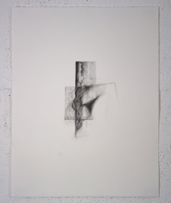 “Attente d'une épiphanie", dessin, 50,5x65,5 cm, graphite sur BFK Rives, 2018