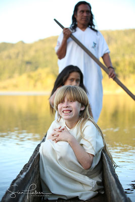 Canoeing in the Lacandon lagoon