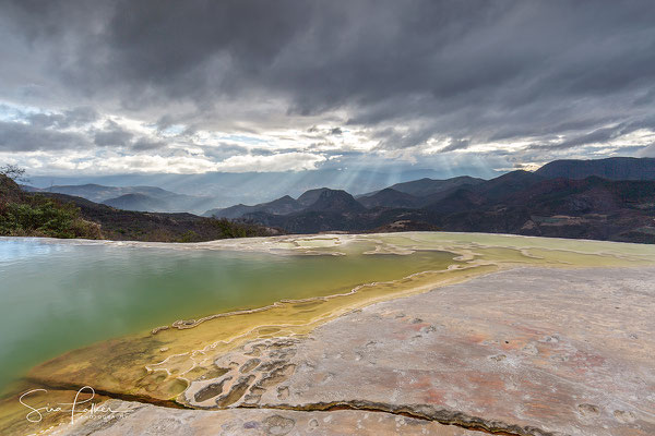 Hierve el Agua at sunrise