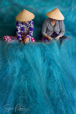 Blue fishing net 