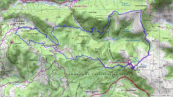 Parcours effectué après modification en cours de route