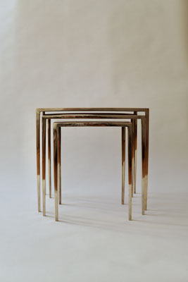 bronze table set - 2024 - set of table 1, table2, table3 - 54 x 58 x 38 cm