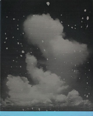 Peter Ruehle    Leda    50 x 40 cm  Öl und Tinte auf Gesso auf Leinen  2024